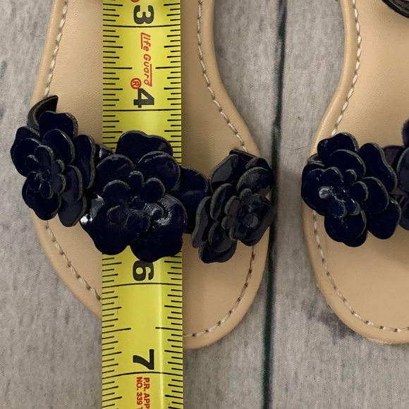 Navy blue sandals with flowers - Picture 6 of 6